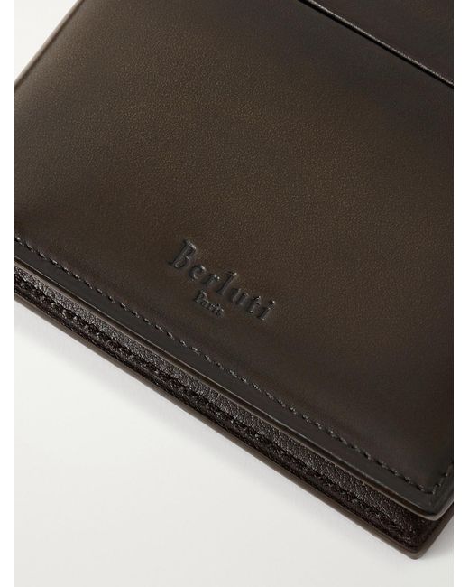 Berluti Black Makore Neo Venezia Leather Cardholder for men