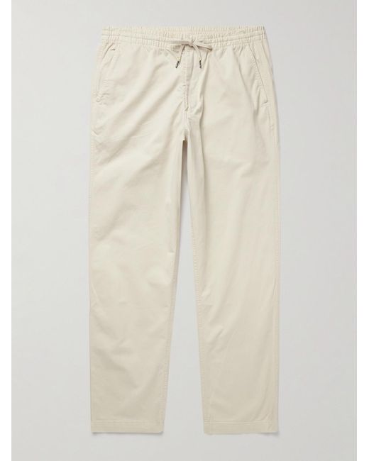 Polo Ralph Lauren Natural Prepster Tapered Cotton-Blend Twill Drawstring Trousers for men