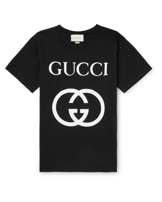 Gucci Oversize T-shirt With Interlocking G Black for men