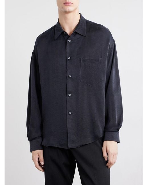 Enfants Riches Deprimes Blue Henri's Everyday Distressed Satin Shirt for men