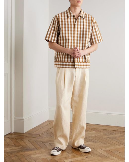 NN07 Natural Reed 50071 Gingham Cotton Overshirt for men