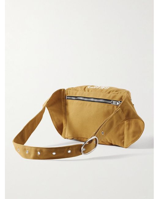 GALLERY DEPT. Metallic Logo-Print Appliquéd Cotton-Canvas Belt Bag for men