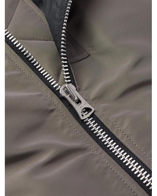 Sacai Gray Padded Nylon-Twill Bomber Jacket for men