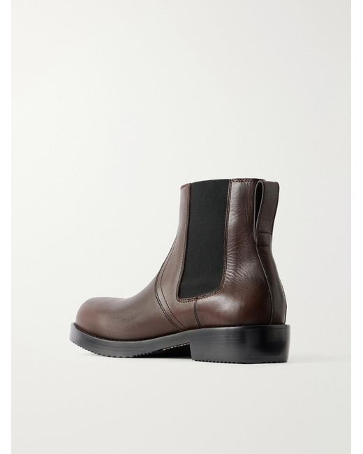 Dries Van Noten Black Leather Chelsea Boots for men