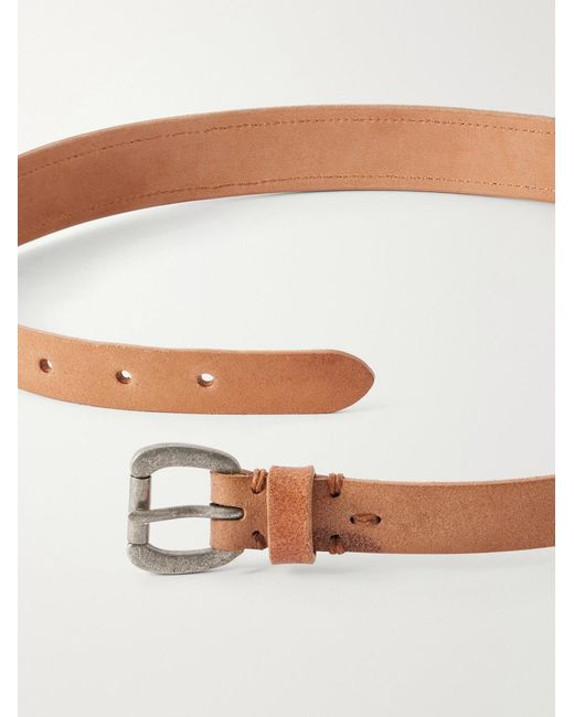 Visvim Brown 3Cm Beads Beaded Leather Belt for men
