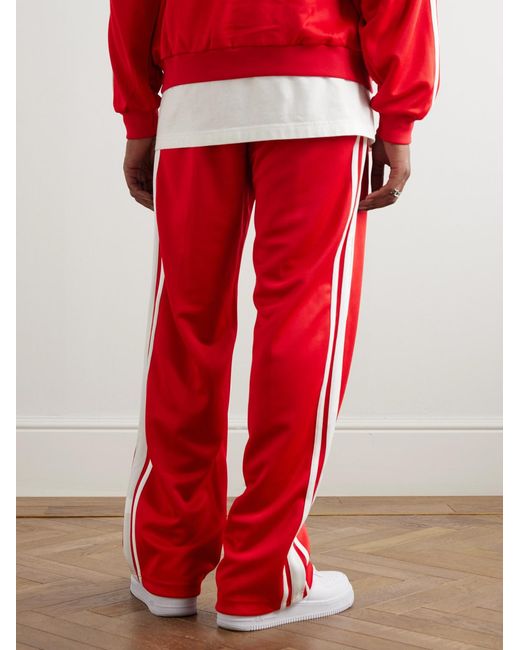 SAINT Mxxxxxx Red Striped Jersey Straight-Leg Track Pants for men