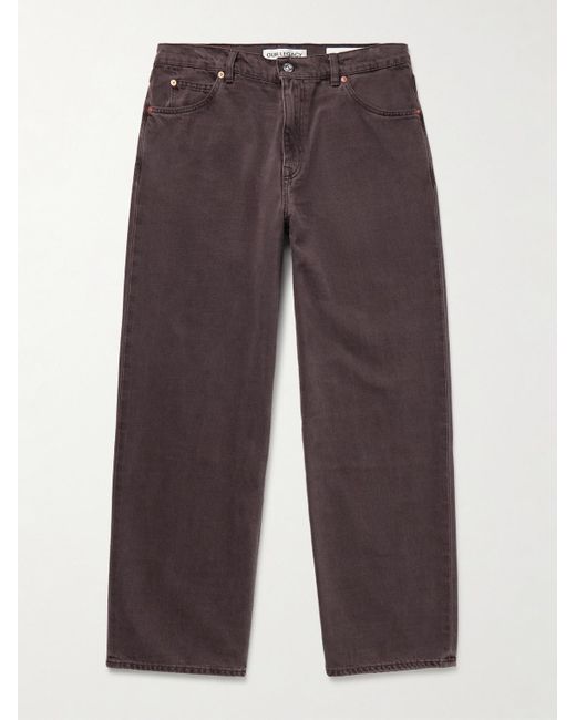 Our Legacy Brown Vast Wide-Leg Pigment-Dyed Jeans for men