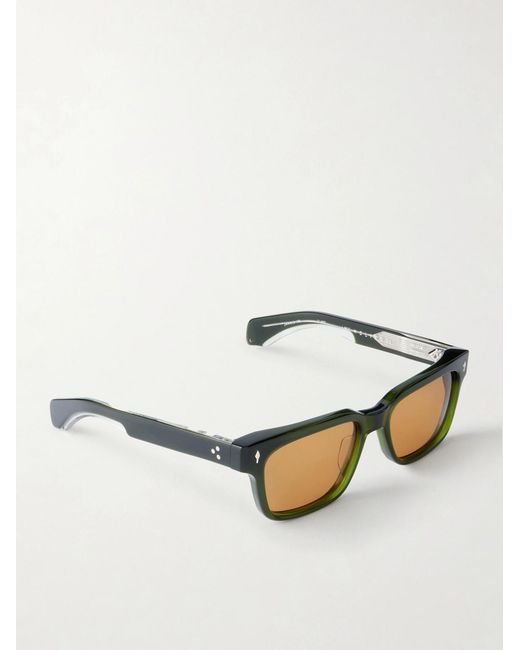 Jacques Marie Mage Green Molino 55 Rectangular-Frame Acetate Sunglasses for men
