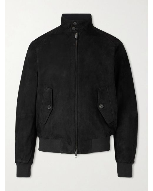 Baracuta Black G9 Suede Harrington Jacket for men