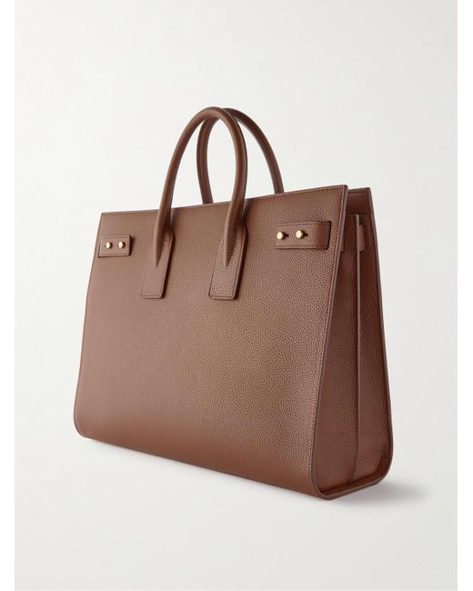 Saint Laurent Brown Sac De Jour Large Full-Grain Leather Tote Bag for men