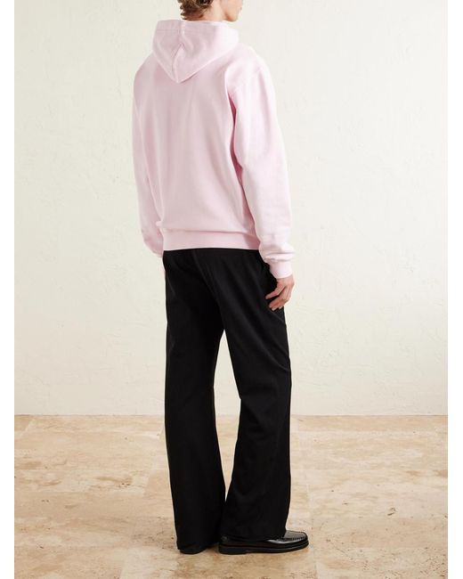 Jacquemus Pink Logo-appliquéd Cotton-jersey Hoodie for men
