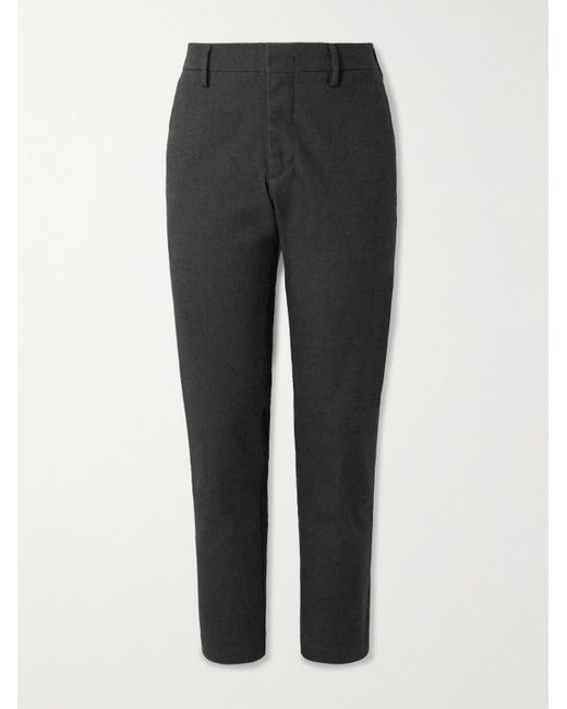 NN07 Black Theo 1067 Straight-Leg Stretch-Cotton Twill Trousers for men