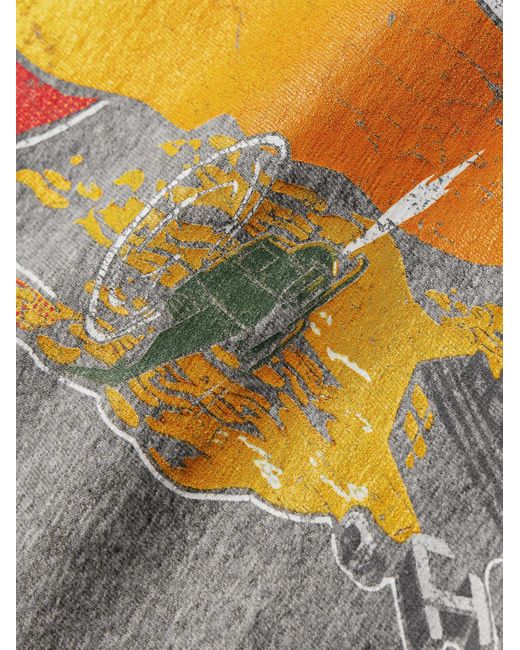 Kapital Gray Buster Peckish Bowy Printed Cotton-Jersey T-Shirt for men