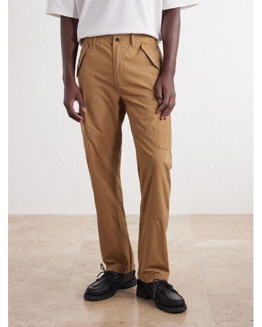 Polo Ralph Lauren Natural Straight-Leg Cotton-Canvas Cargo Trousers for men