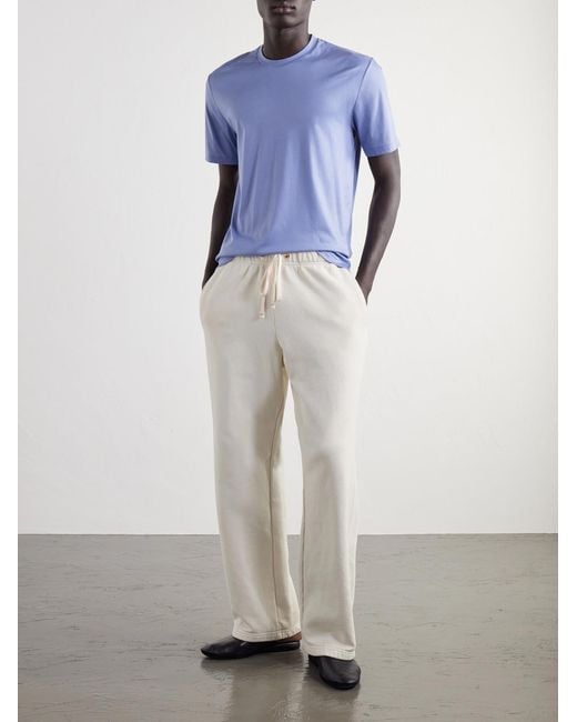 Zimmerli of Switzerland Blue Cotton-Jersey T-Shirt for men
