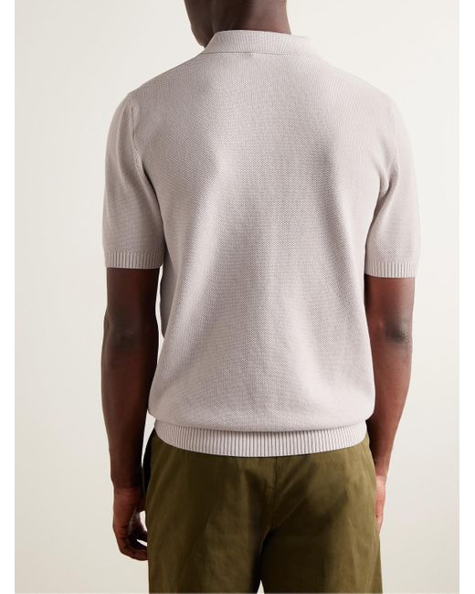 Boglioli Natural Cotton-piqué Polo Shirt for men