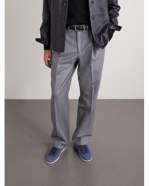 Brunello Cucinelli Blue Leather Sneakers for men