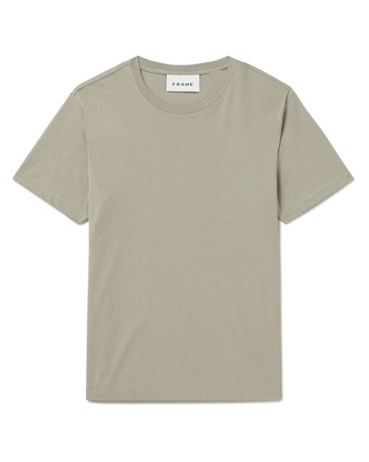 FRAME Green Cotton-jersey T-shirt for men