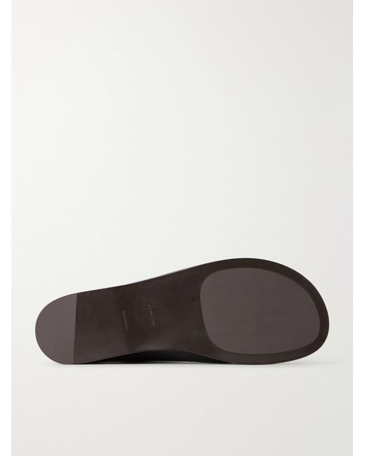 Lemaire White Sock Leather Slippers for men