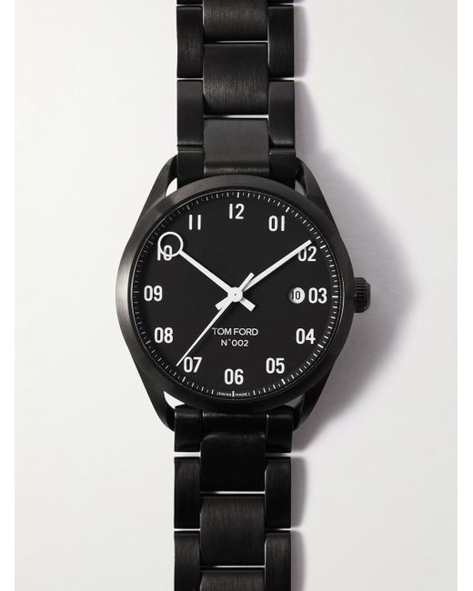 Tom Ford 002 40mm Uhr aus Edelstahl in Black für Herren
