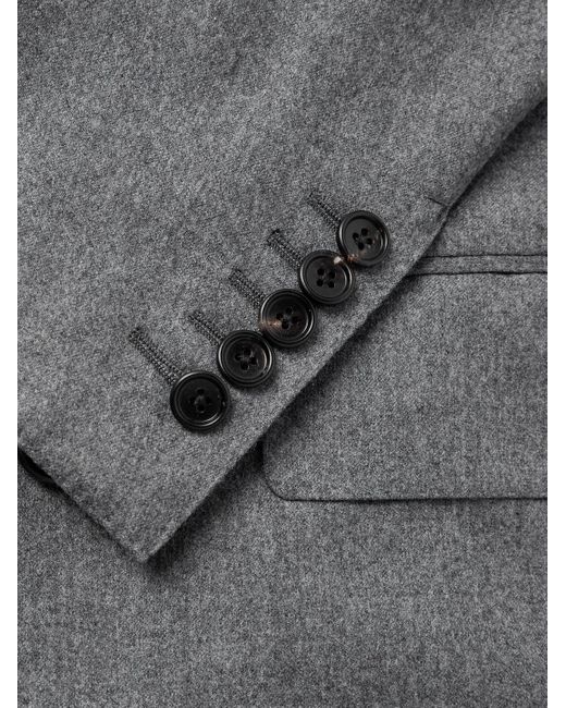 Tom Ford Gray Dyllan Double-Breasted Wool-Flannel Suit Jacket for men