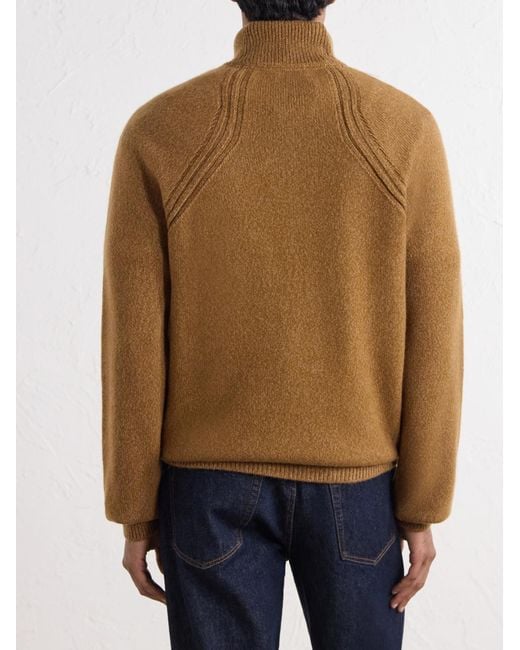 Sease Natural Cashmere Half-Zip Sweater for men