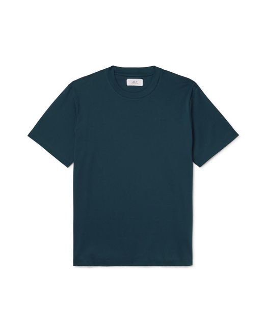 Mr P. Blue Mercerised Cotton-Jersey T-Shirt for men
