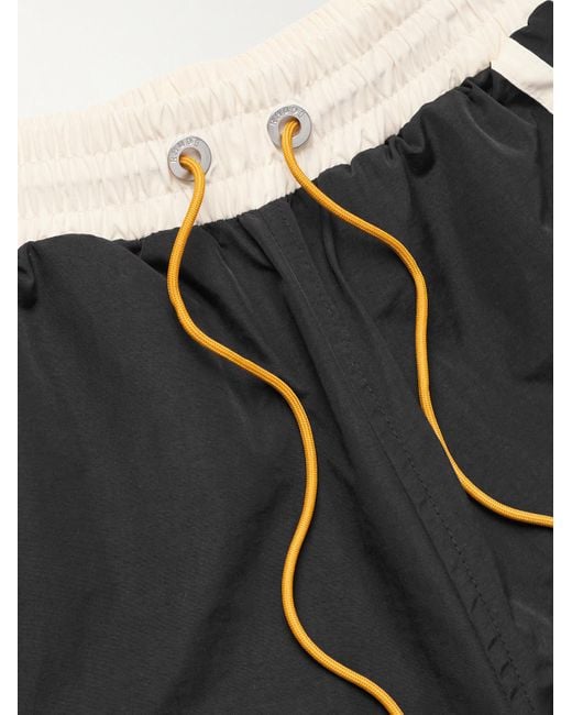 Rhude Black Moonlight Straight-leg Mid-length Printed Swim Shorts for men