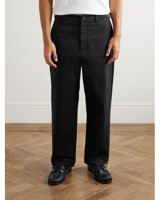 Ghiaia Black Straight-Leg Cotton Chinos for men