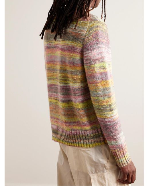 Corridor NYC Yellow Space-dyed Knitted Sweater for men