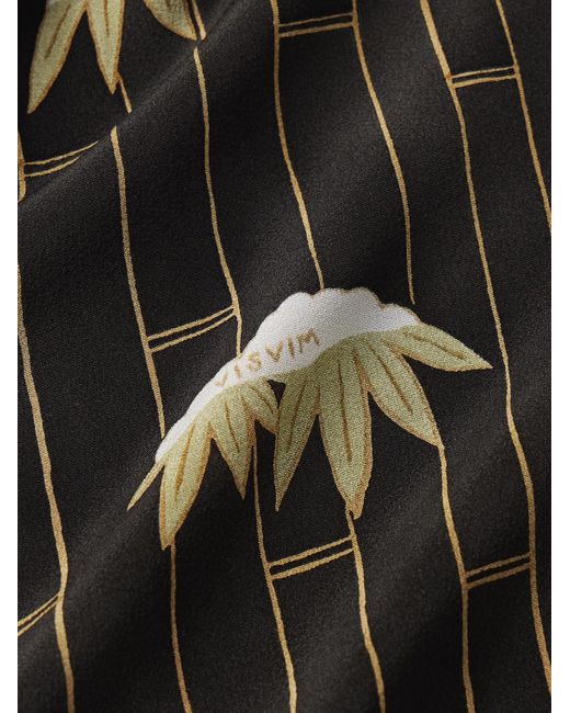 Visvim Black Copa Camp-collar Printed Silk Shirt for men