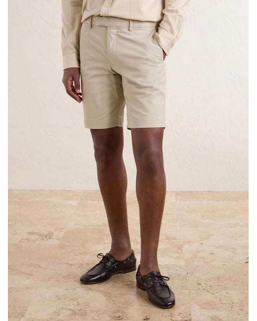 Polo Ralph Lauren Natural Greenwich Slim-Fit Straight-Leg Stretch-Cotton Chino Shorts for men