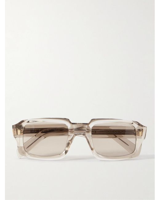Cutler & Gross Natural Rectangle-Frame Acetate Sunglasses for men