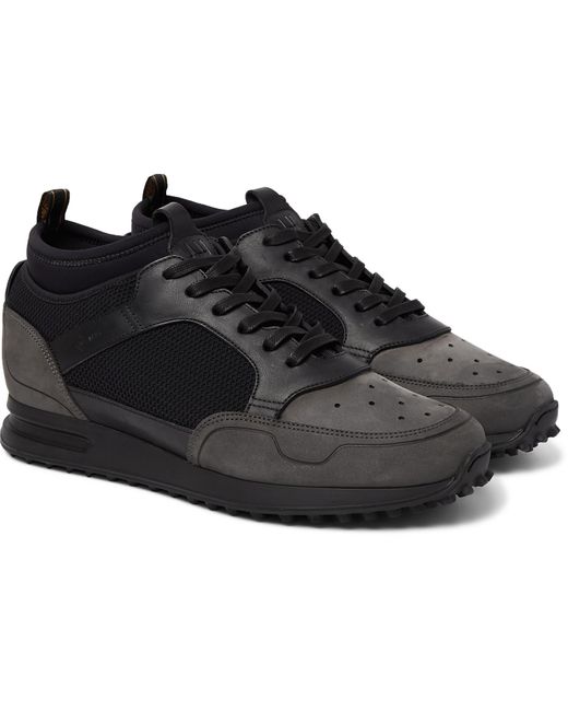 Dunhill Radial Runner Neoprene And Leather-trimmed Suede And Mesh ...