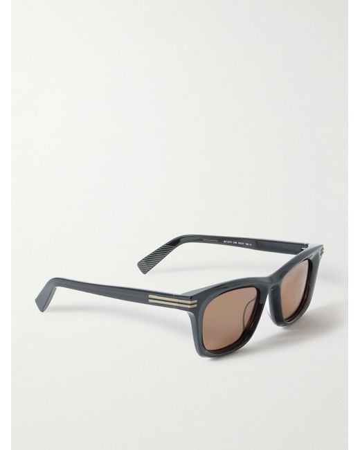 Zegna Black Square-frame Acetate Sunglasses for men