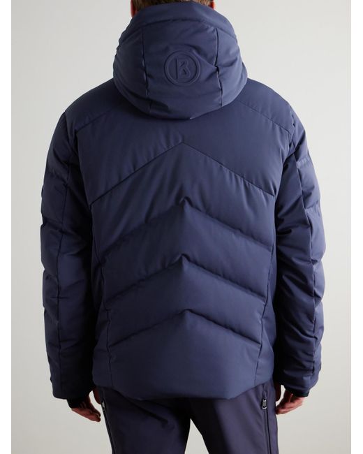Bogner Blue Jervis-D Panelled Quilted Shell Hooded Down Jacket for men