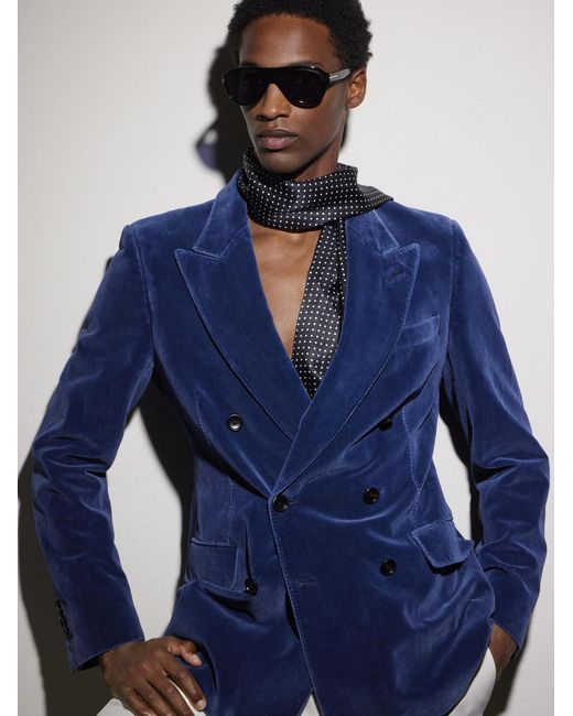 Samuele 02 Aviator-Style Acetate Sunglasses di Tom Ford in Blue da Uomo