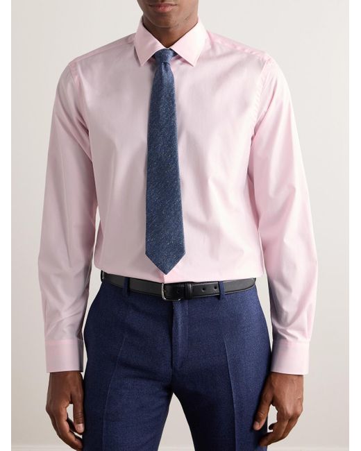 Paul Smith Pink Slim-fit Cutaway-collar Cotton-poplin Shirt for men