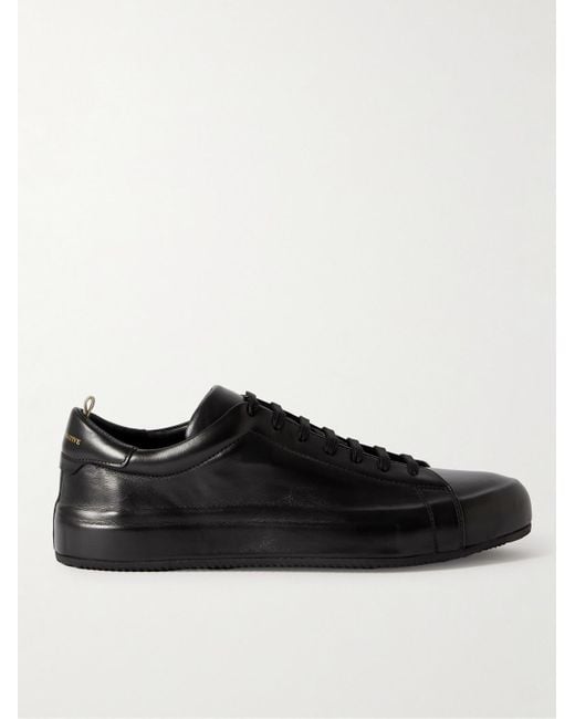Officine Creative Black Easy Leather Sneakers for men