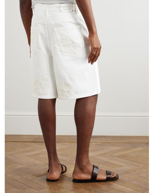 Bermuda A Gamba Dritta di Dries Van Noten in White da Uomo
