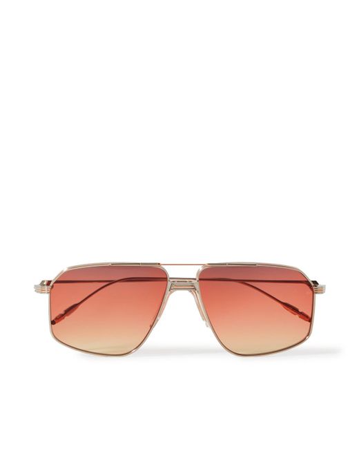 Jacques Marie Mage Pink Jagger Aviator-style Silver And Rose Gold-tone Sunglasses for men