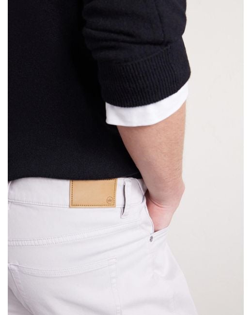 Peter Millar White Signature Straight-Leg Cotton-Blend Sateen Trousers for men