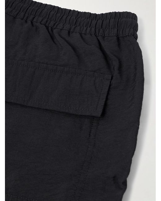 NN07 Blue Ryder 5971 Straight-Leg Crinkled Tencel Modal-Blend Drawstring Shorts for men