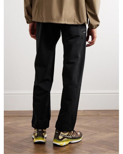 Satisfy Black Slim-fit Straight-leg Belted Ecorepel® Bio Trousers for men