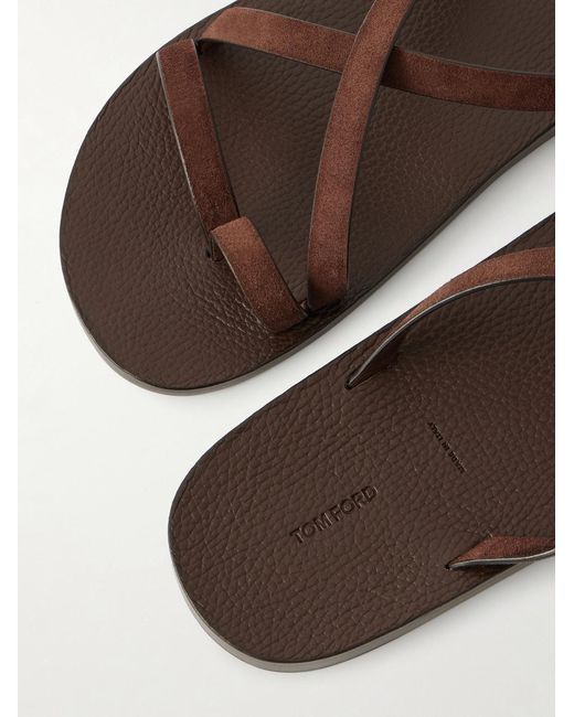 Tom Ford Brown Alfred Suede Sandals for men