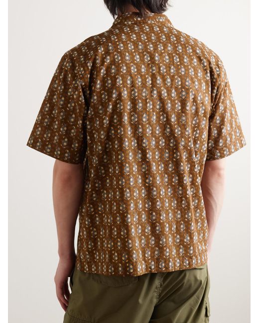 Camicia in cotone con stampa paisley Road di Universal Works in Brown da Uomo