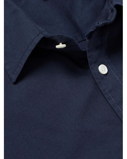 Camicia in twill di cotone tinta in capo Mill di Alex Mill in Blue da Uomo