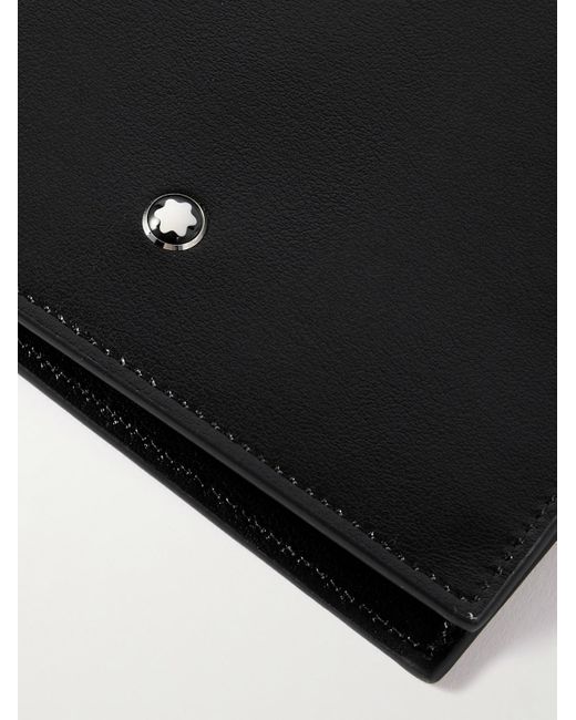 Montblanc Aufklappbares Portemonnaie aus Leder in Black für Herren