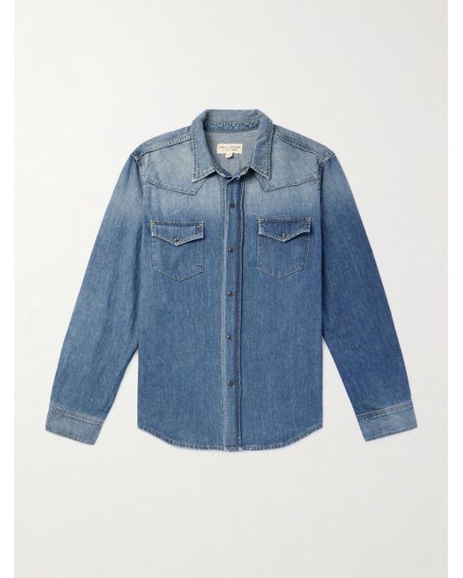 Nili Lotan Blue Travis Denim Shirt for men