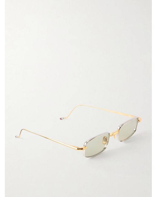 Jacques Marie Mage Natural Dusk Squared-frame Metal Sunglasses for men